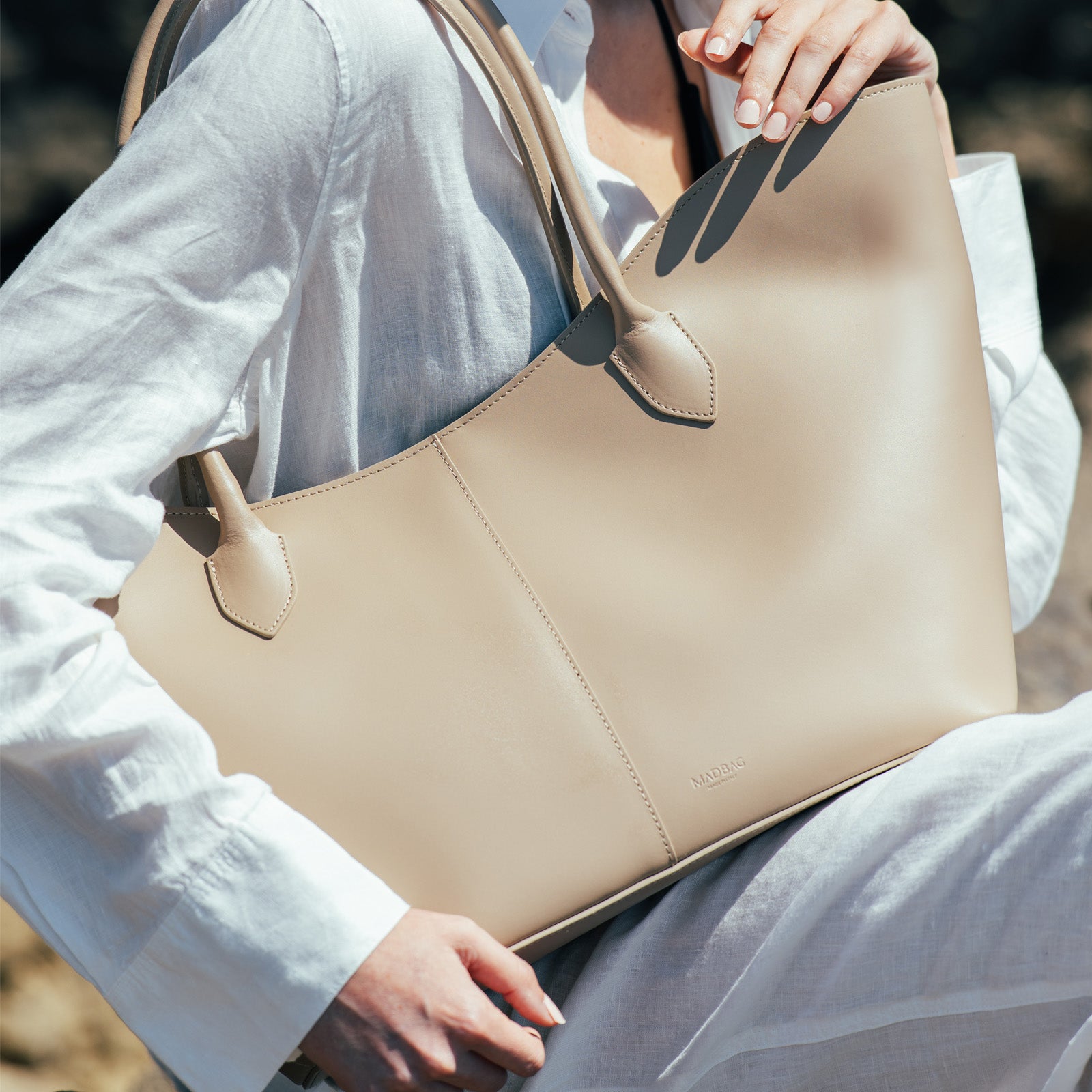 LOREN MAXI PELLE CALFSKIN MISTY BEIGE