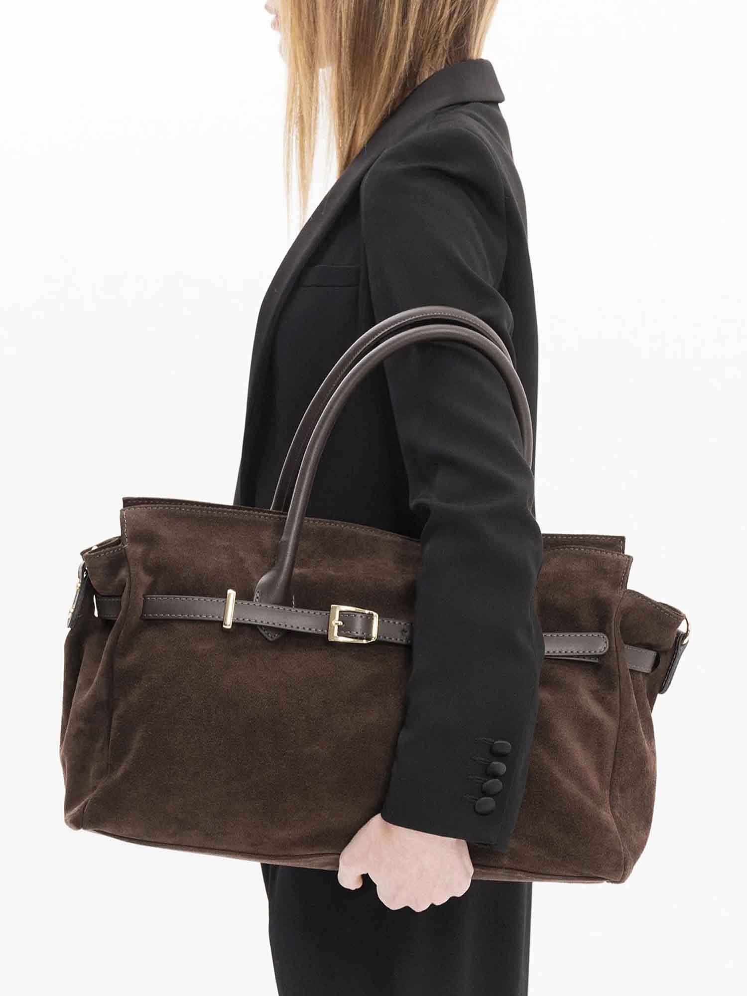BELLUCCI LEATHER SUEDE DARK MOKA