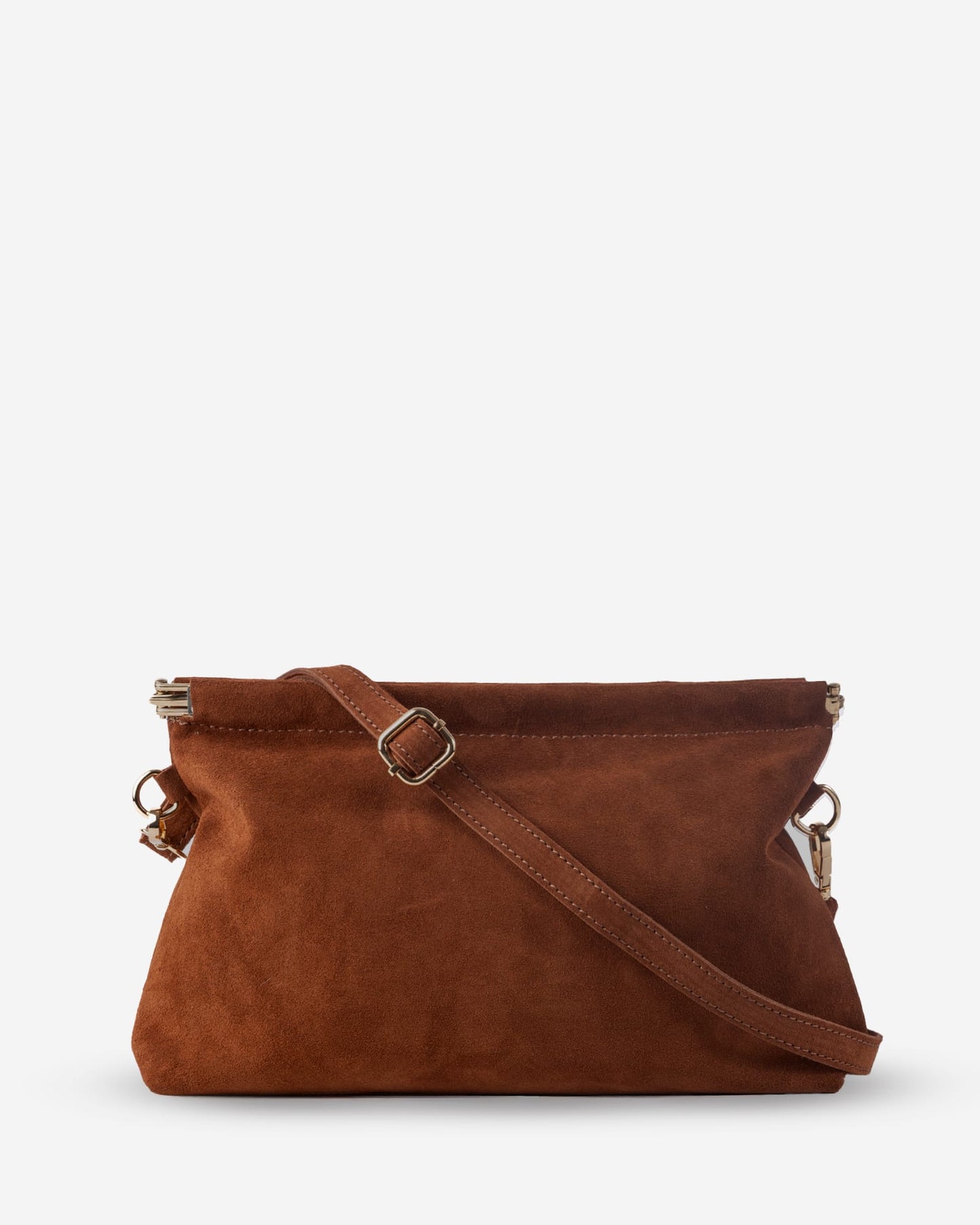 POUCH Pelle Scamosciato Cuoio