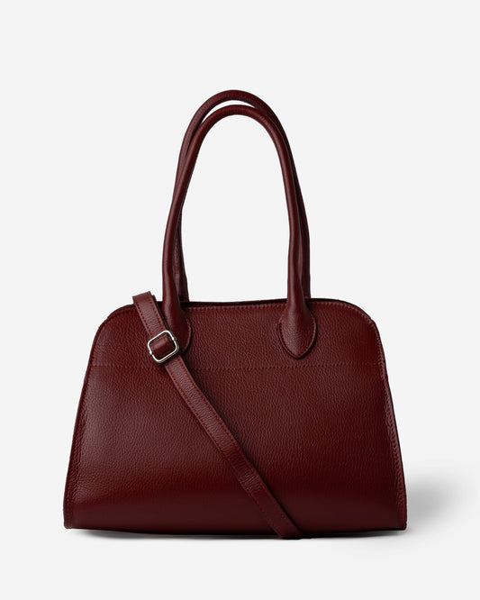 MADAME Shopper Pelle Bordeaux