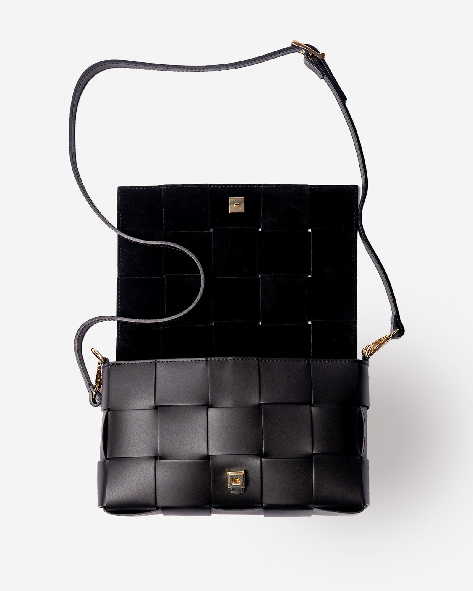 MINA Black Nappa Leather