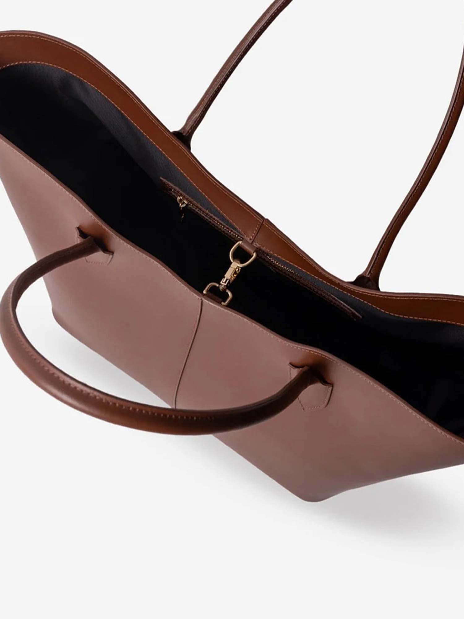 LOREN MAXI PELLE CALFSKIN COGNAC