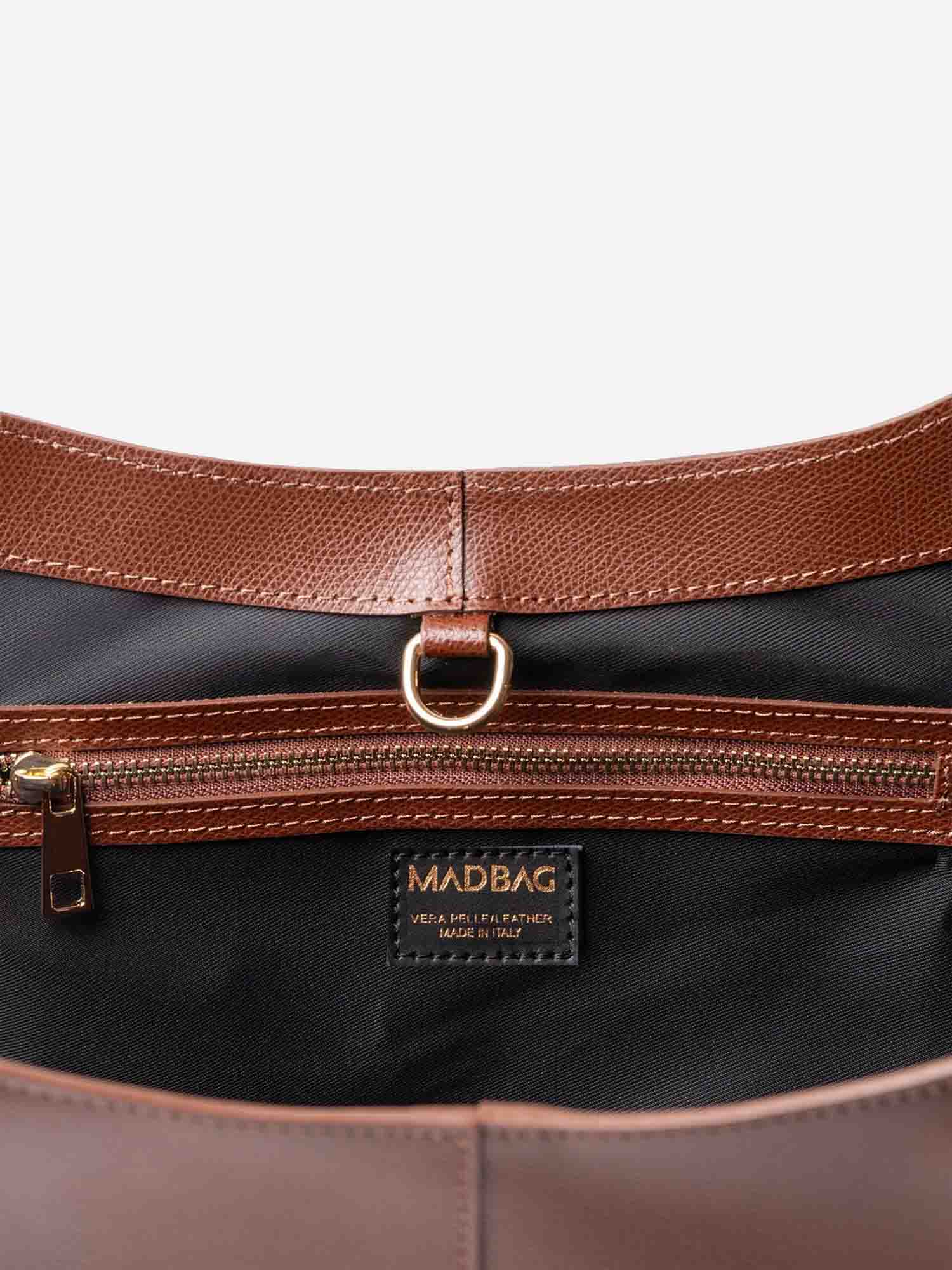 LOREN MAXI PELLE SAFFIANO COGNAC