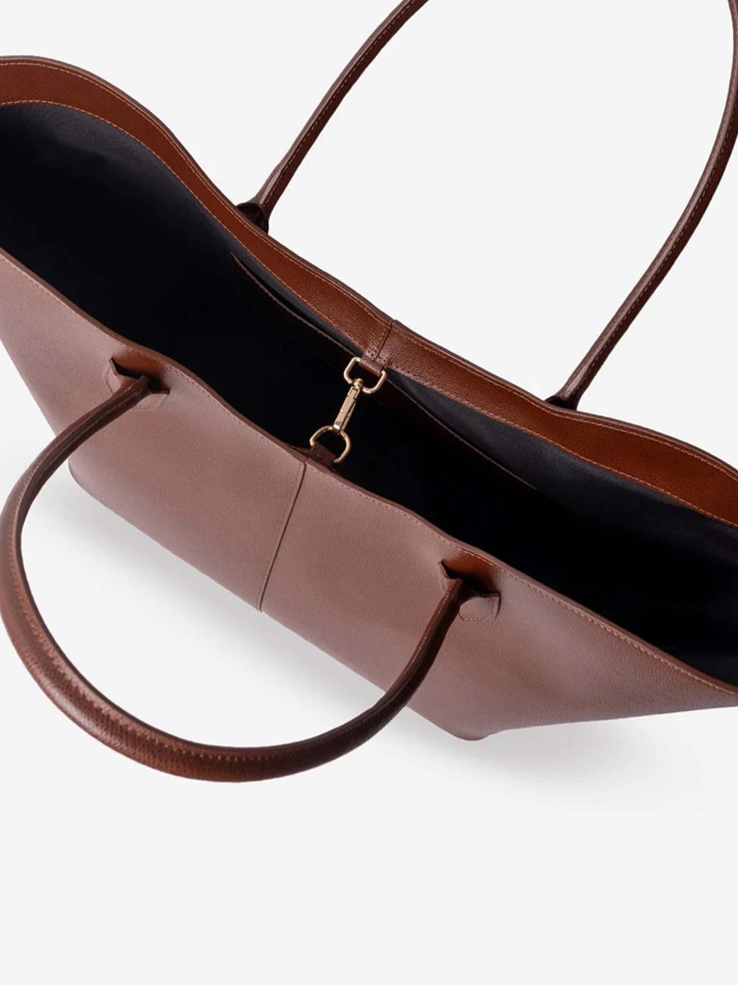 LOREN MAXI PELLE SAFFIANO COGNAC