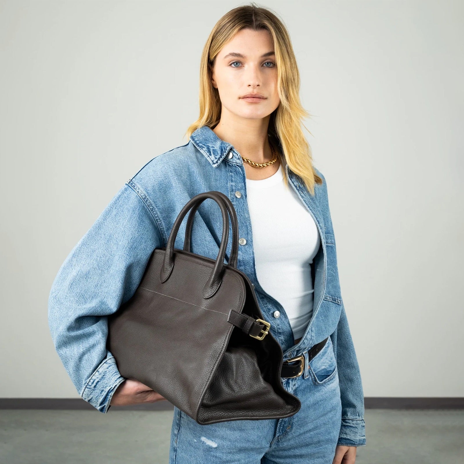 MADAME 43 EXTRA MAXI Pelle Moka