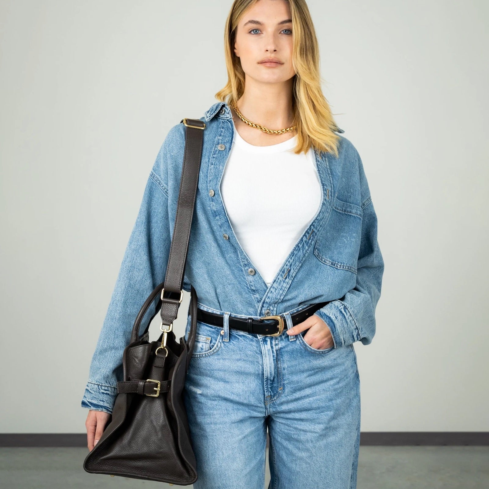 MADAME 43 EXTRA MAXI Pelle Moka